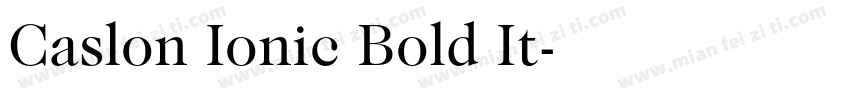 Caslon Ionic Bold It字体转换